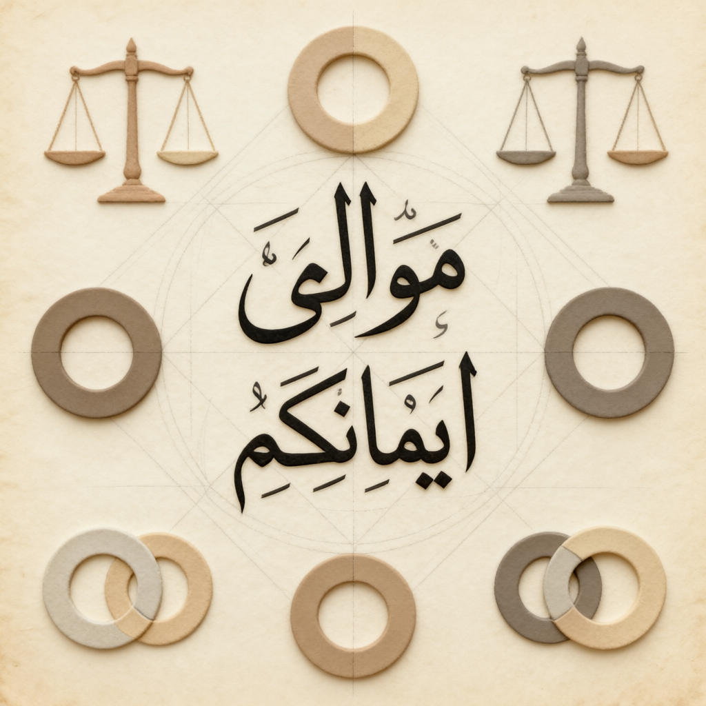 سورة النساء، 4:33 و4:36 تستخدم العبارة نفسها ولكن في سياقات مختلفة. الآية 4:33 تقول: "وَلِكُلٍّ جَعَلْنَا مَوَالِيَ مِمَّا تَرَكَ الْوَالِدَانِ وَالْأَقْرَبُونَ"